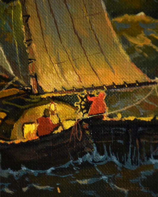 Original oil painting "Stormy Night" 2025 Boris Groh