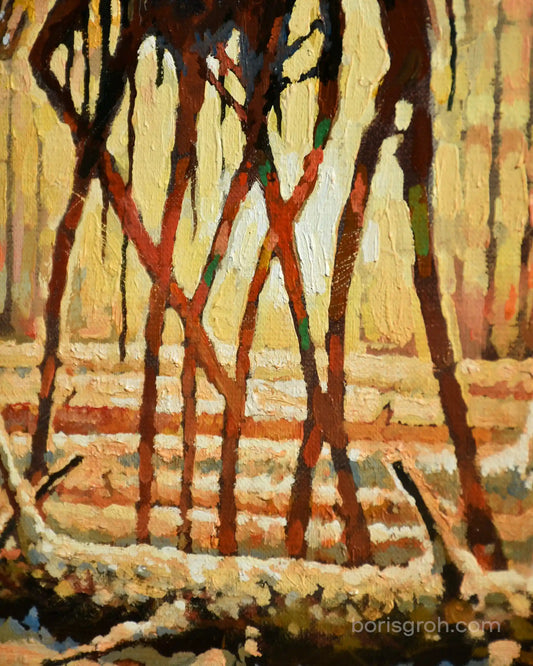 Original oil painting "Winter Sunrise" 2022 - Boris Groh