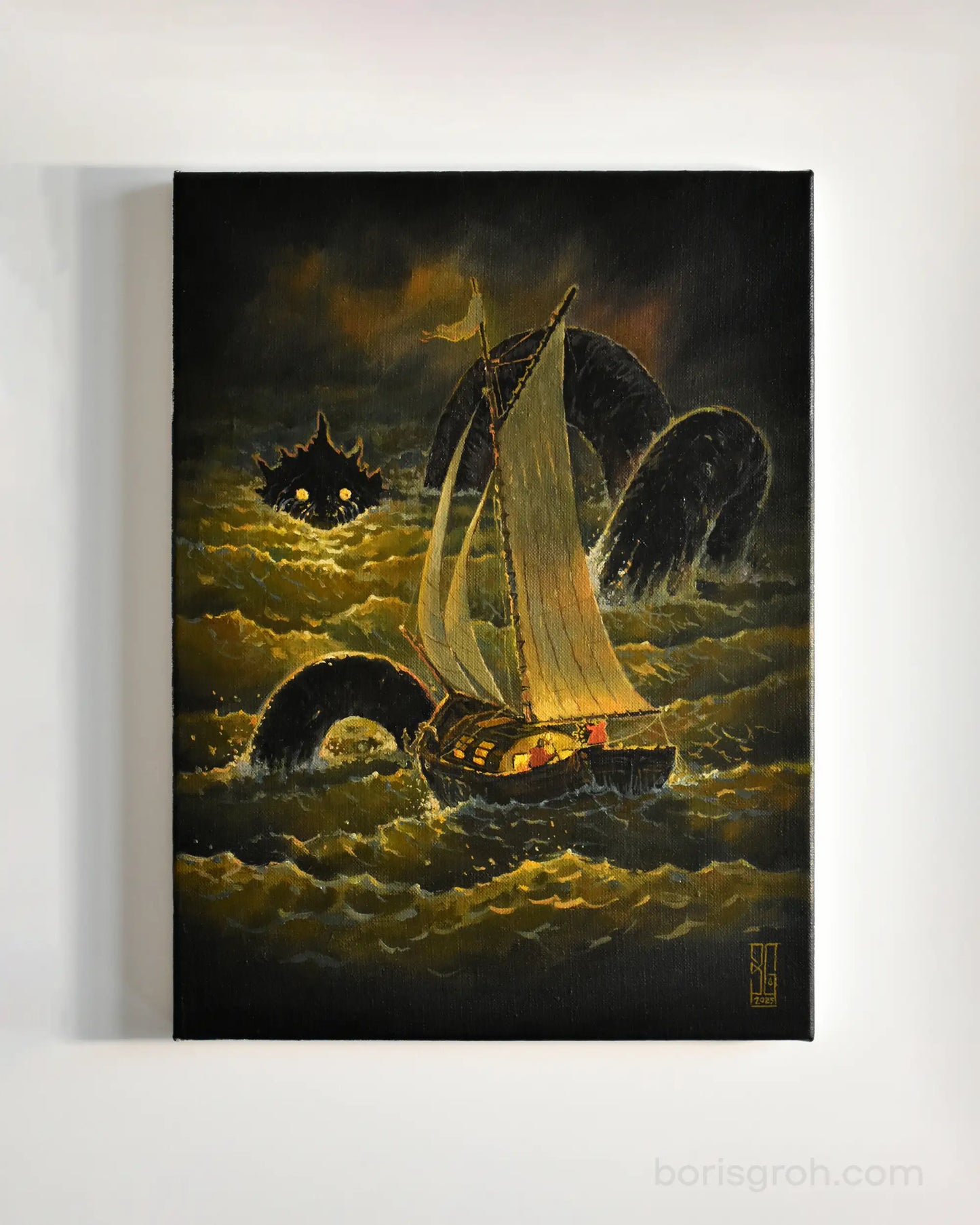 Original oil painting "Stormy Night" 2025 Boris Groh