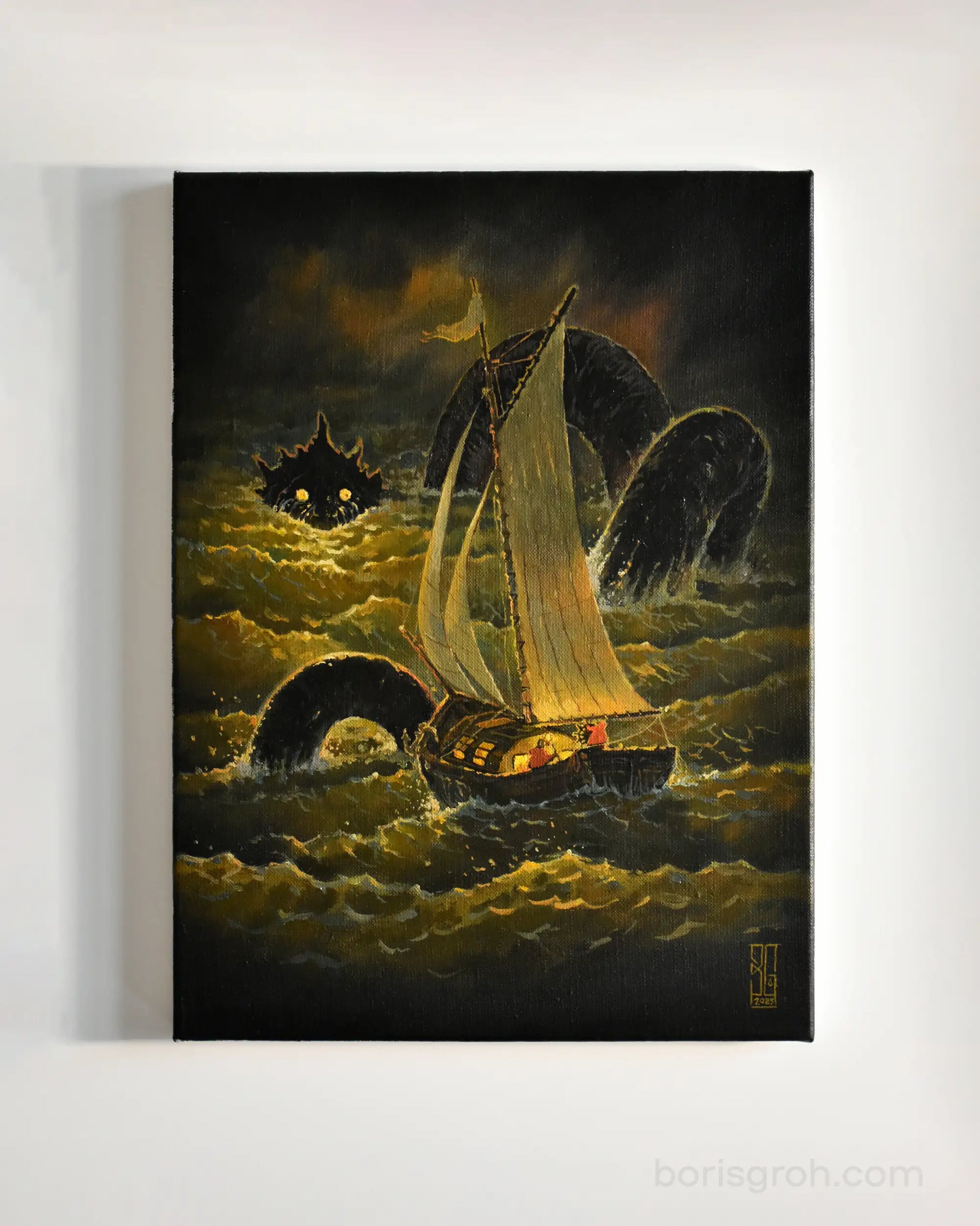 Original oil painting "Stormy Night" 2025 Boris Groh
