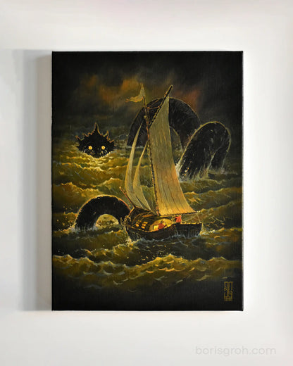 Original oil painting "Stormy Night" 2025 Boris Groh