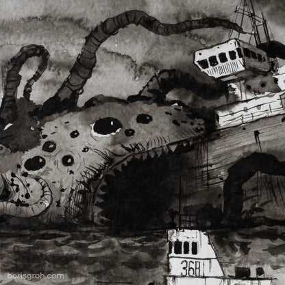 Originals on paper "Sea" 2018 Boris Groh