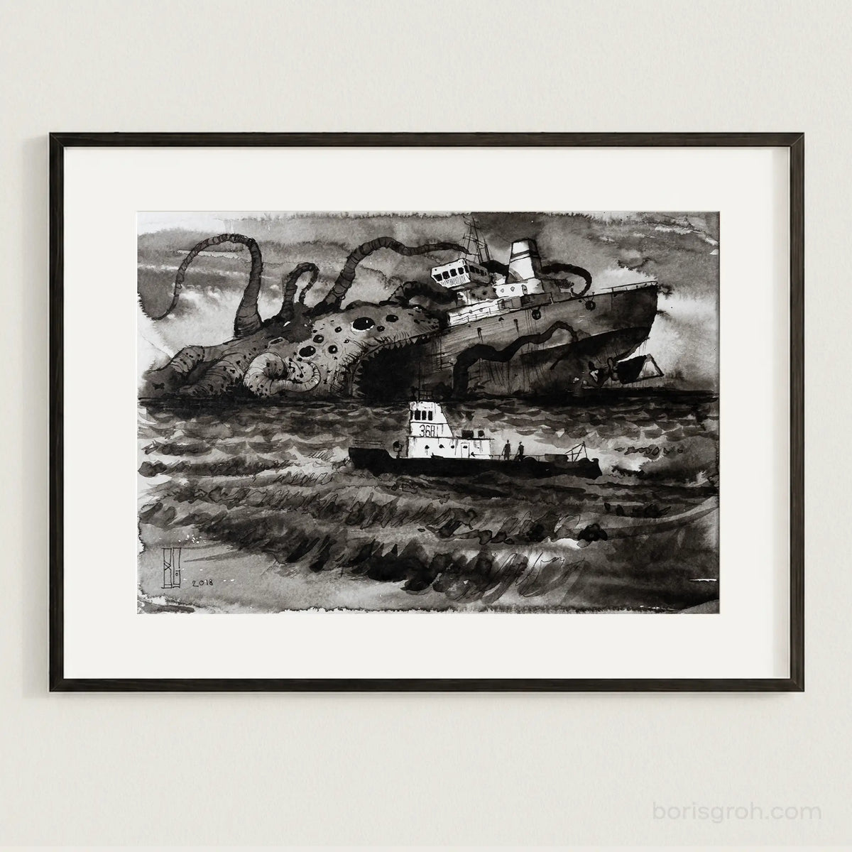 Originals on paper "Sea" 2018 Boris Groh