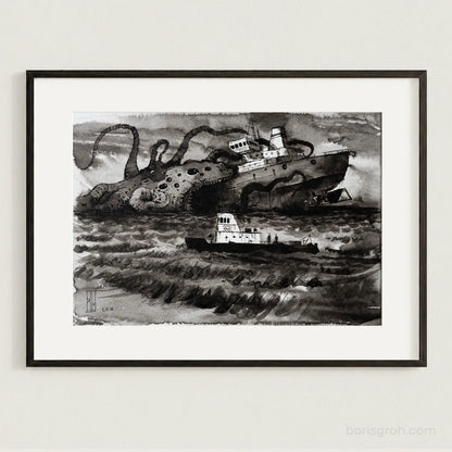 Originals on paper "Sea" 2018 Boris Groh