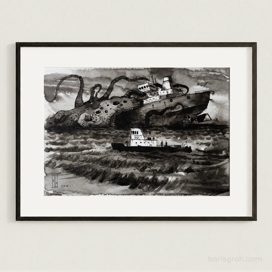 Originals on paper "Sea" 2018 Boris Groh
