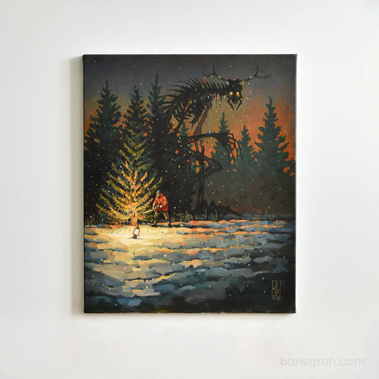 Original oil painting "Christmas Tree" 2025