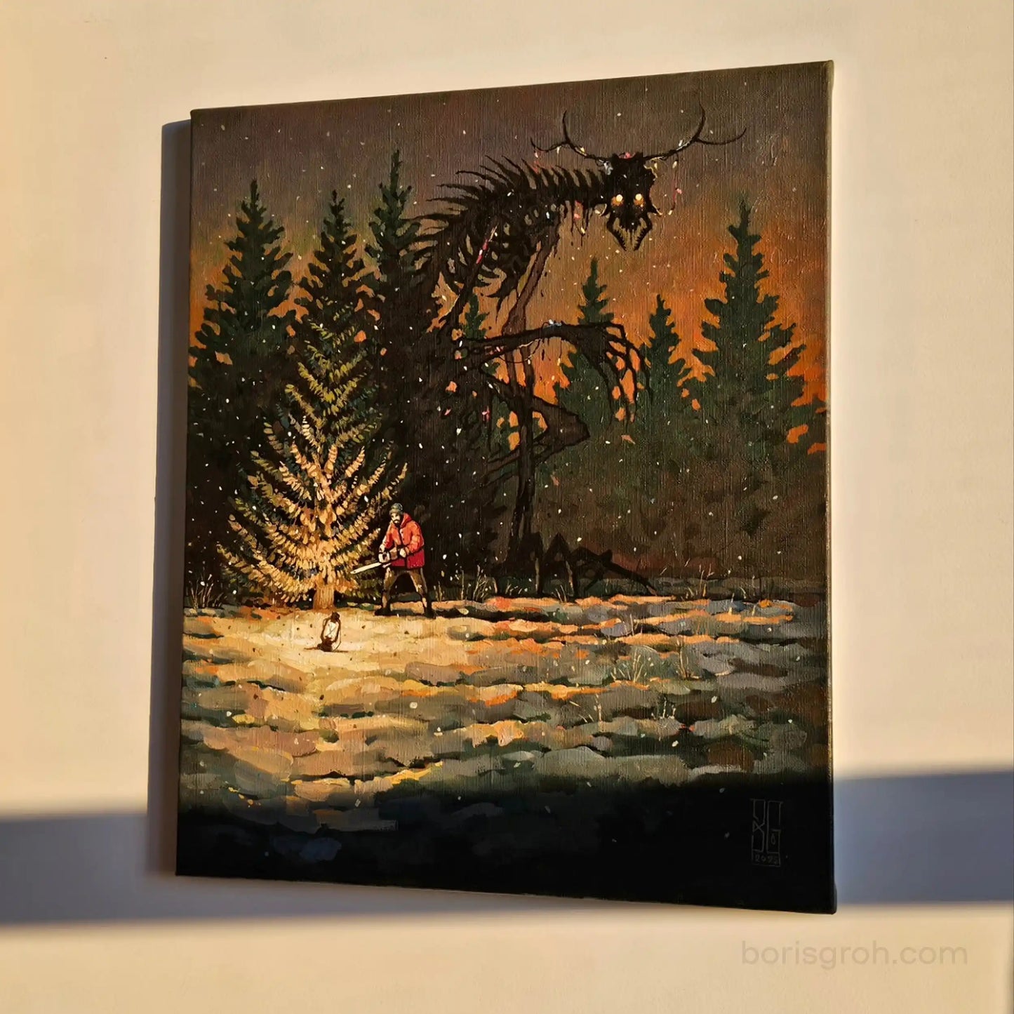 Original oil painting "Christmas Tree" 2025 - Boris Groh