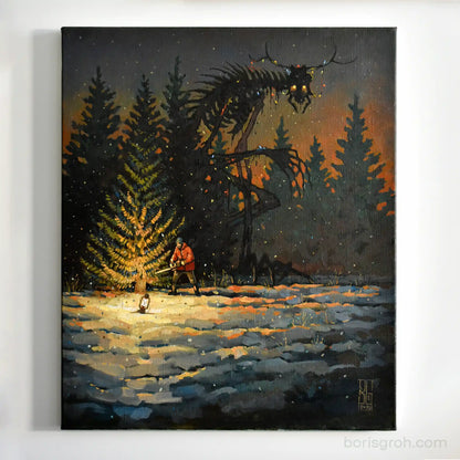 Original oil painting "Christmas Tree" 2025 Boris Groh