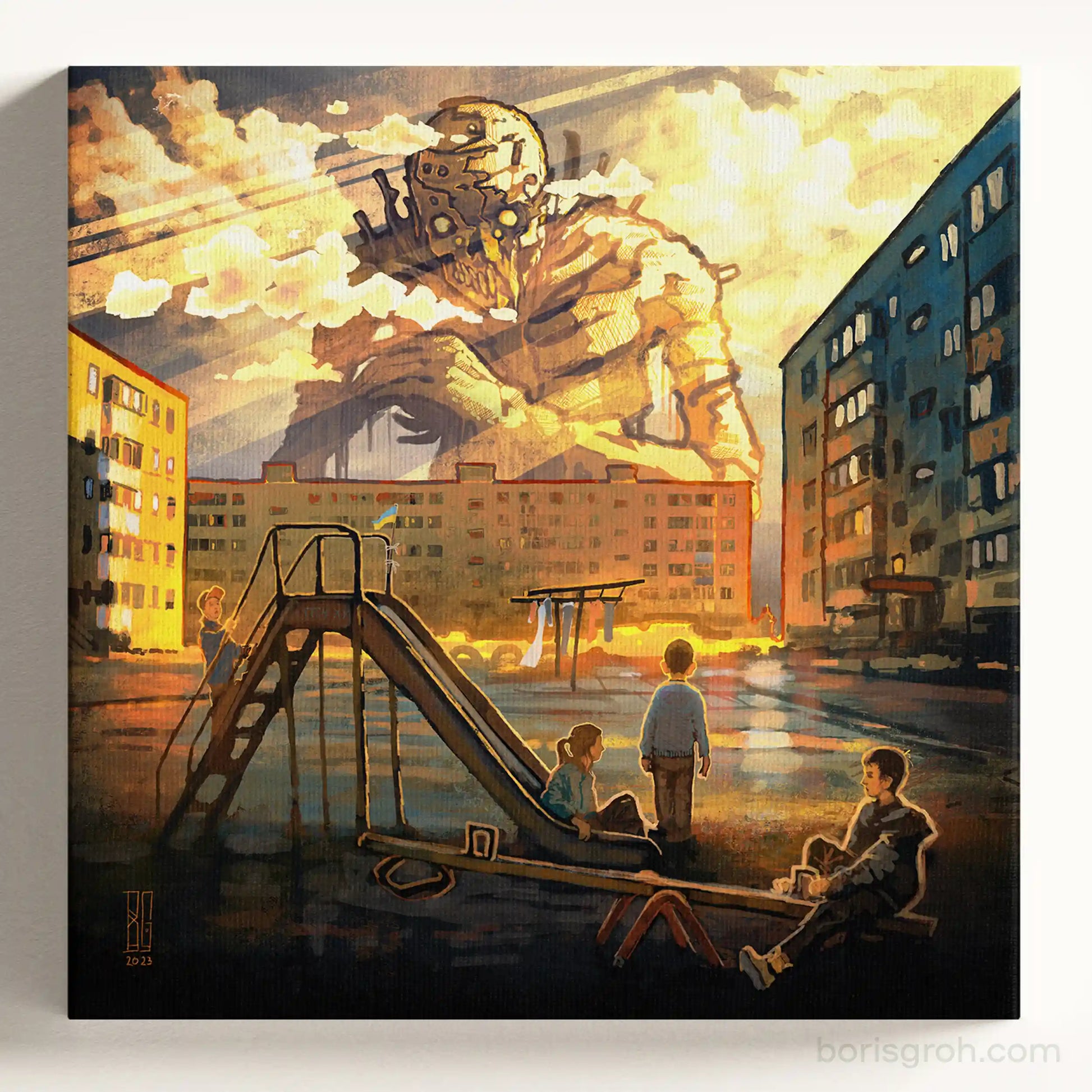 Canvas print “God Machine” 2023 Boris Groh