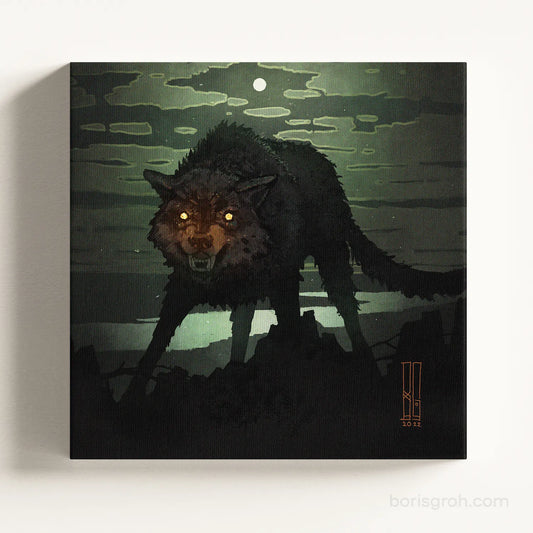 Canvas print “Moonlight Night on the Dnieper” 2022 - Boris Groh