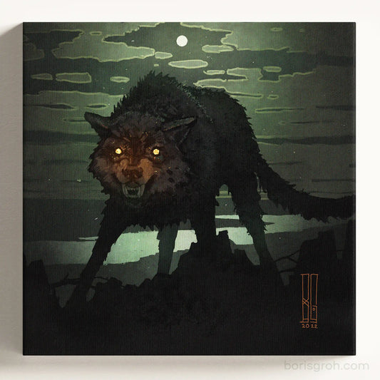 Canvas print “Moonlight Night on the Dnieper” 2022 Boris Groh