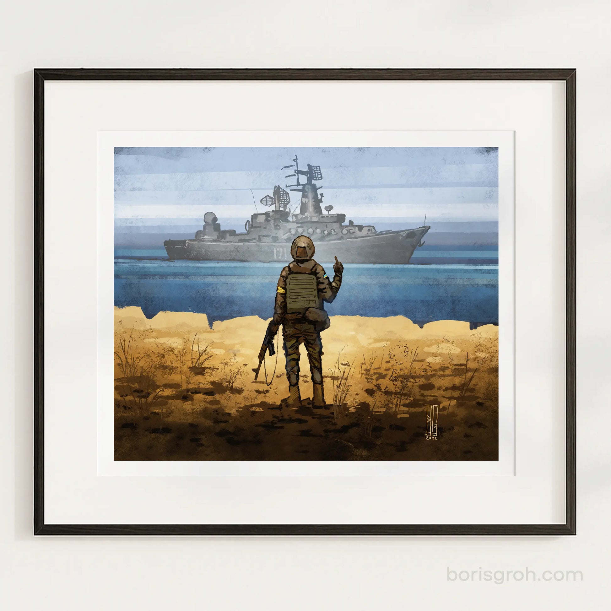 Limited Edition Print “Russian Warship” Boris Groh
