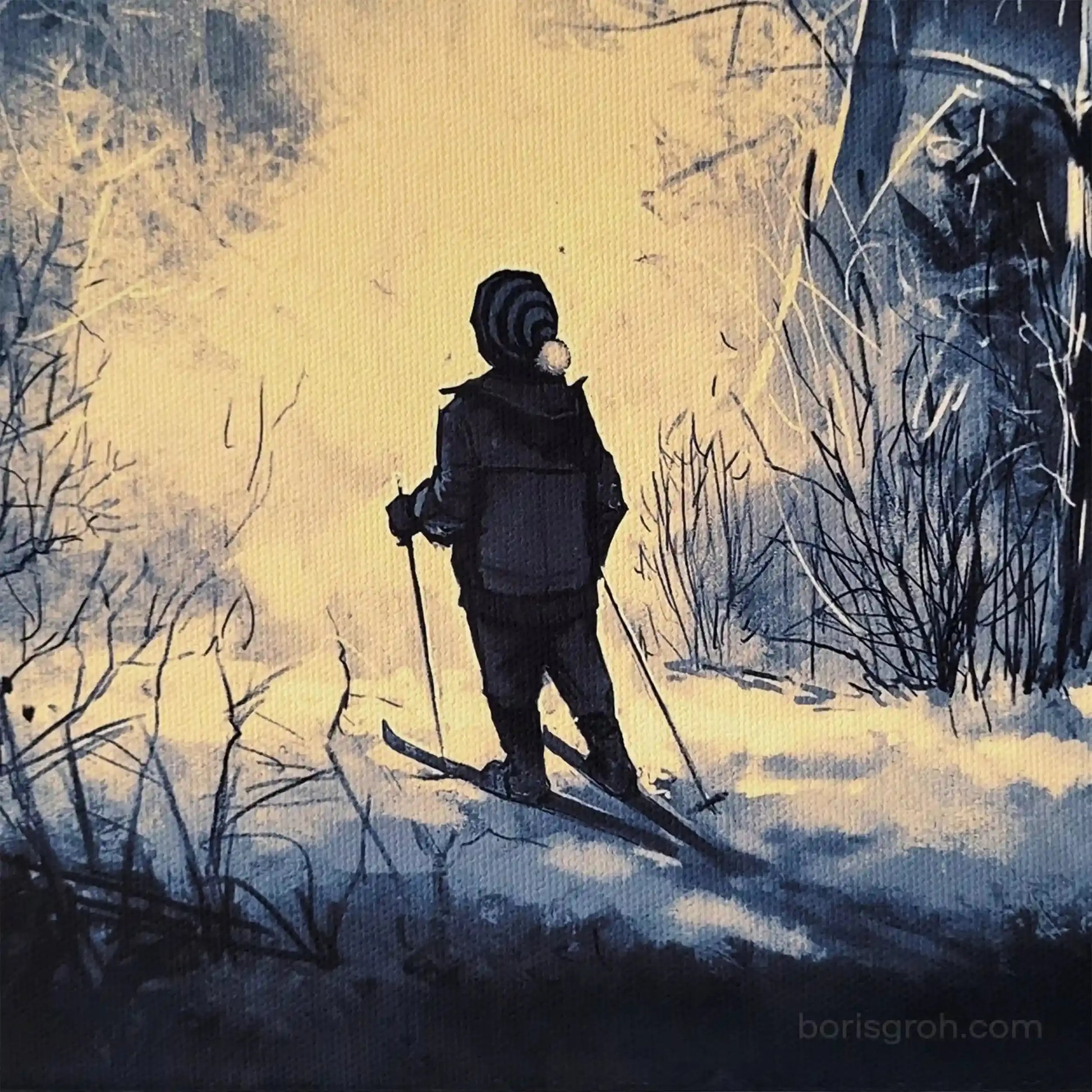 Canvas print “Skiing” 2018 - Boris Groh