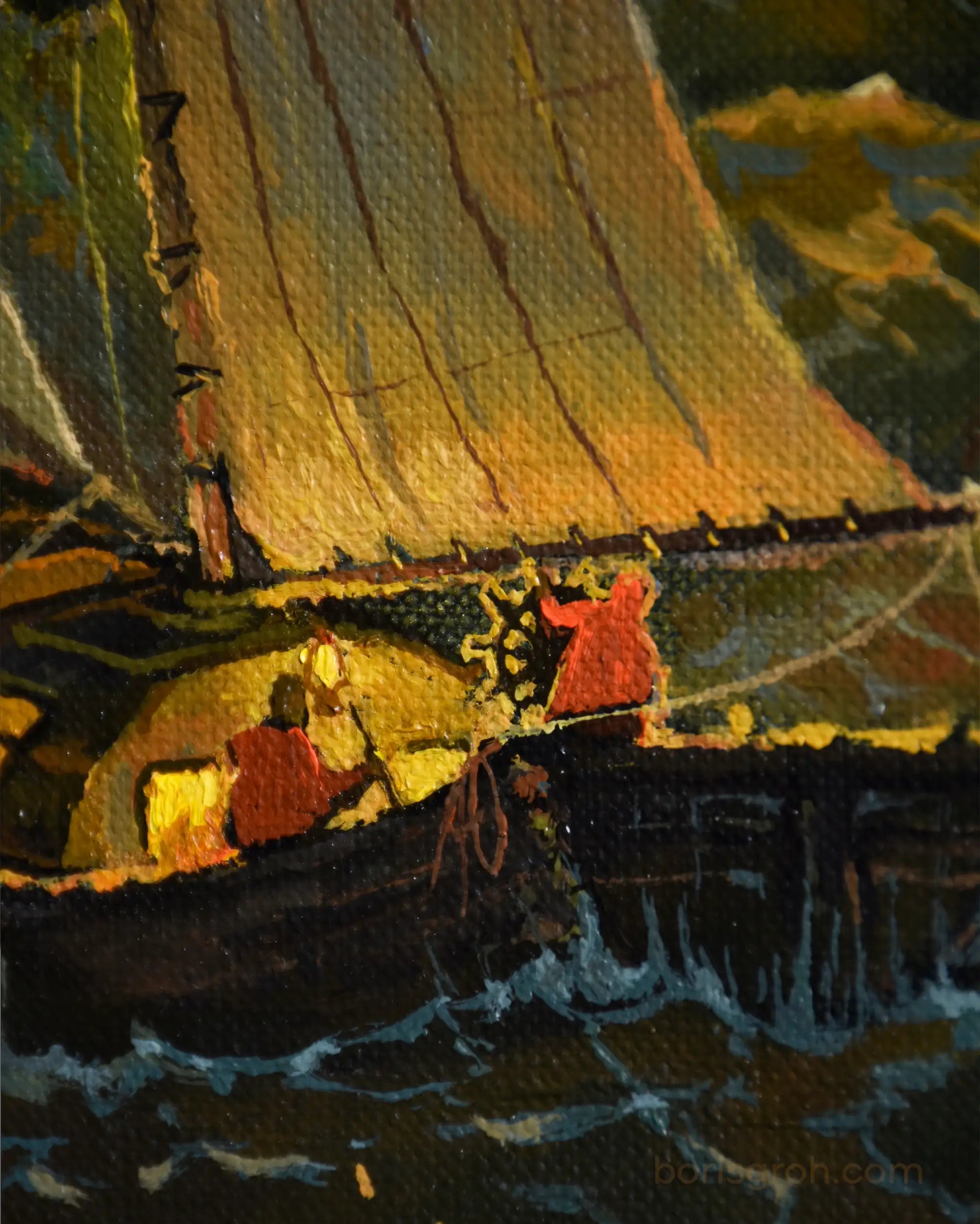 Original oil painting "Stormy Night" 2025 Boris Groh