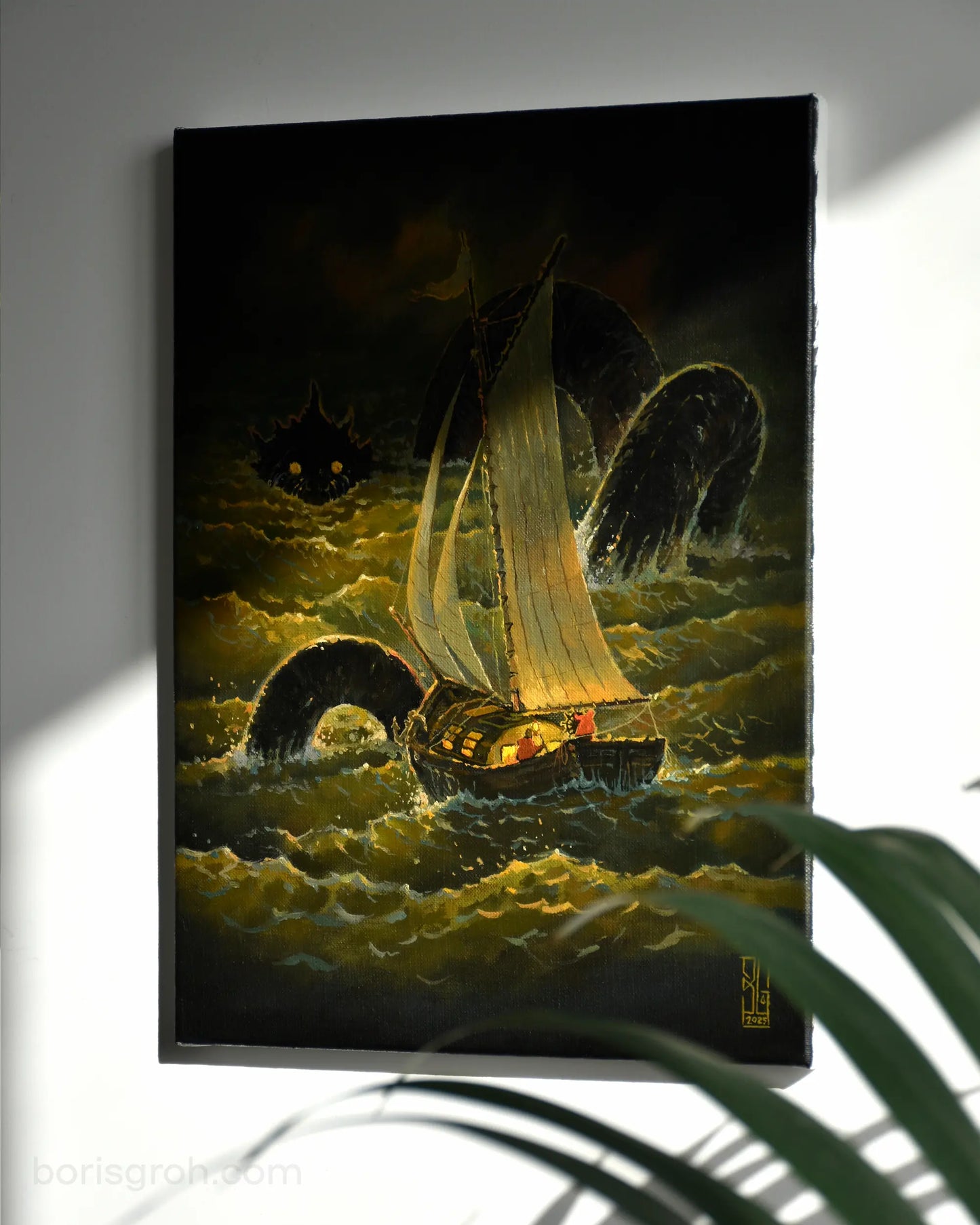 Original oil painting "Stormy Night" 2025 Boris Groh