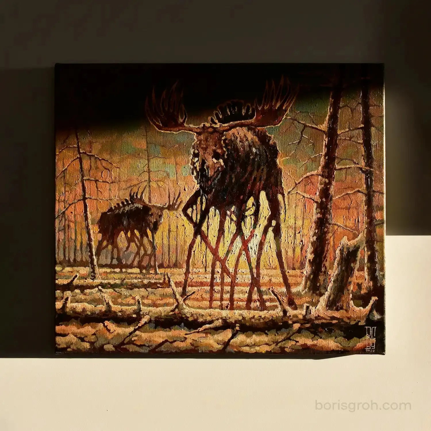 Original oil painting "Winter Sunrise" 2022 - Boris Groh