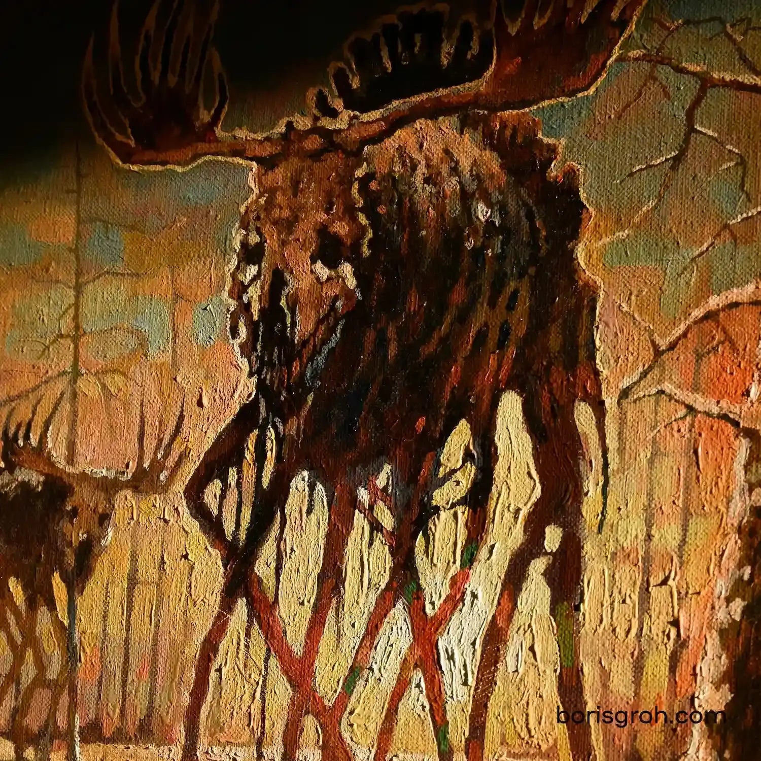 Original oil painting "Winter Sunrise" 2022 - Boris Groh