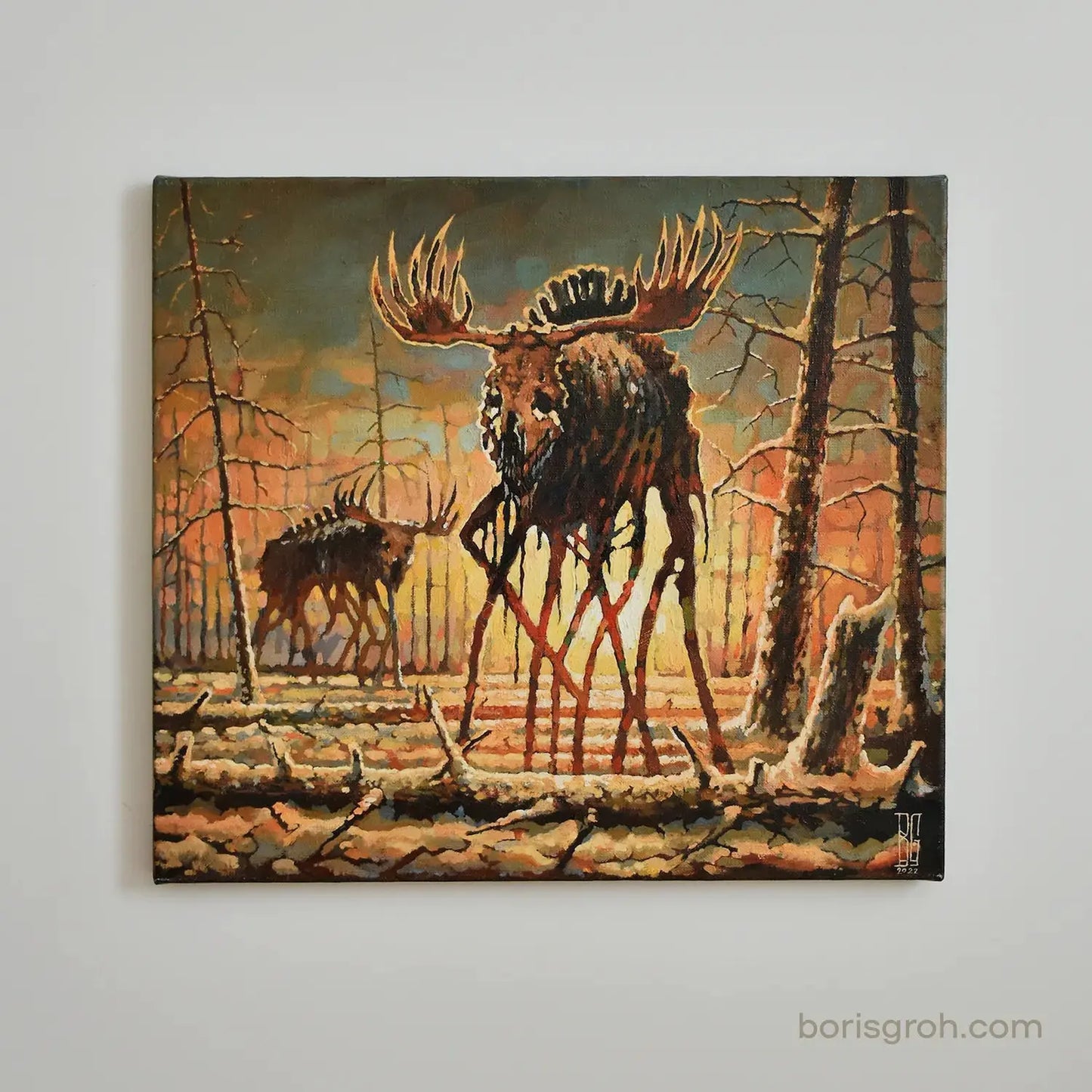 Original oil painting "Winter Sunrise" 2022 - Boris Groh