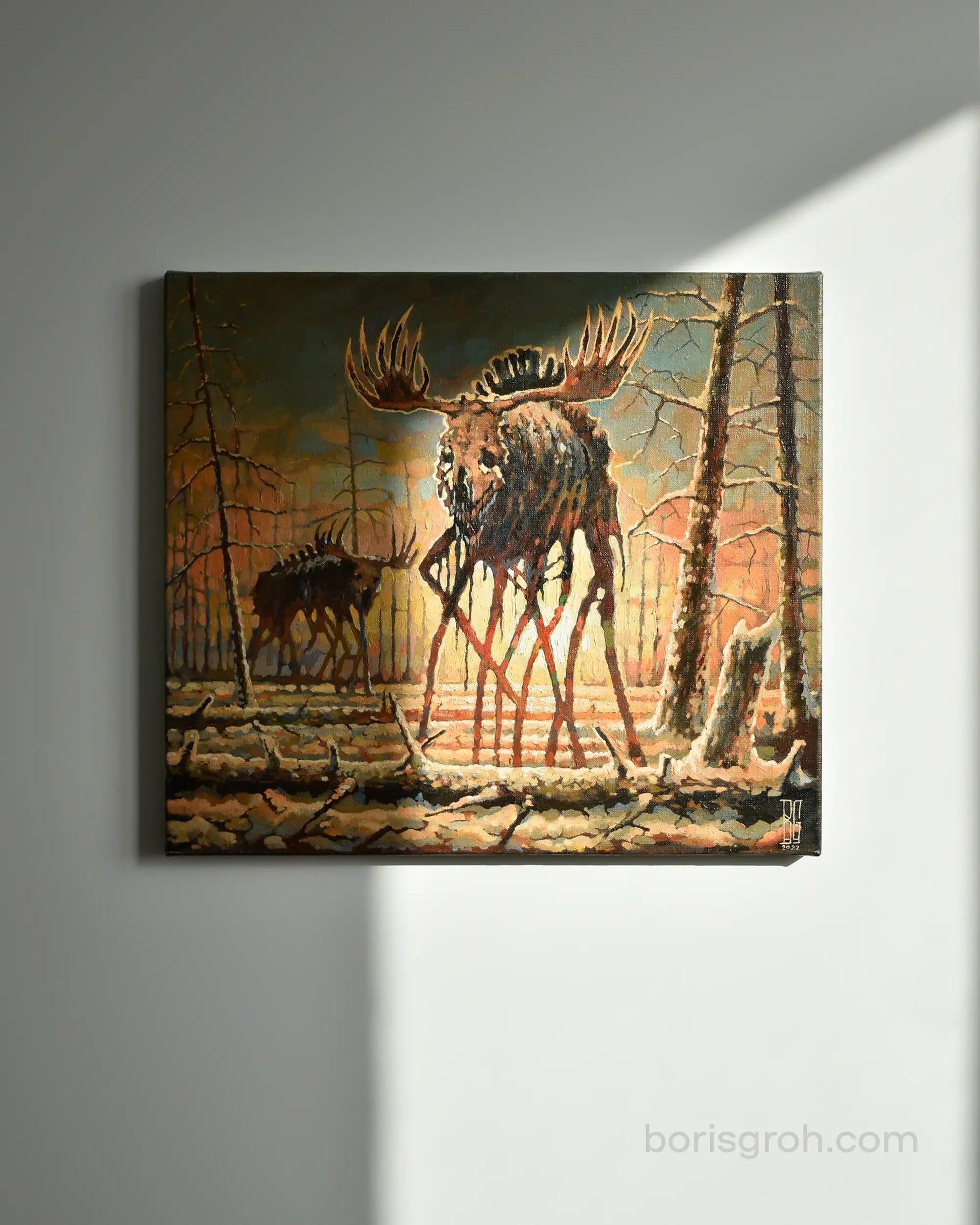 Original oil painting "Winter Sunrise" 2022 - Boris Groh