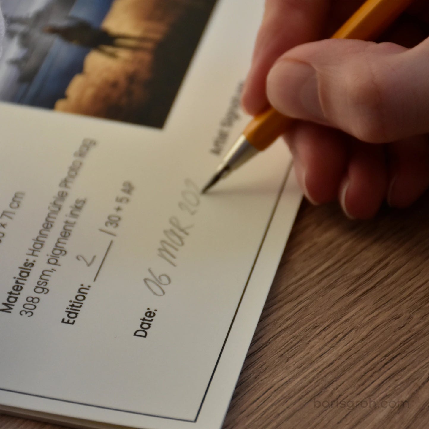 Hand-signed and numbered Certificate of Authenticity for Russian Warship limited edition print