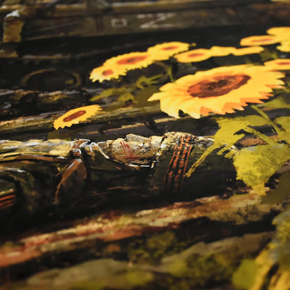 Close-up detail of Sunflowers limited edition print by Boris Groh
